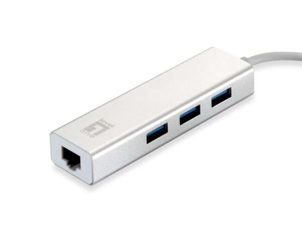 LevelOne USB-0503 Gigabit USB Network Adapter with USB Hub