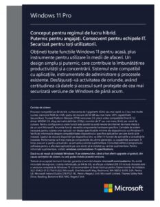 Licenta retail Microsoft Windows 11 Pro 32-bit/64-bit Romanian USB - HAV-00197