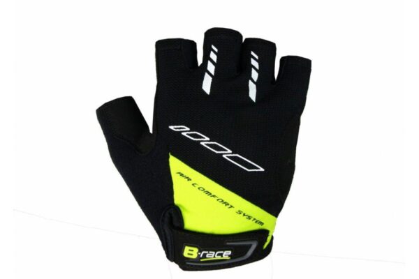 MANUSI B-RACE CU GEL NEGRU/LIME, XL - IVG053