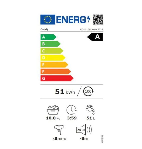 Masina de Spalat Candy RO14106DWMCRT-S RapidO, 10kg