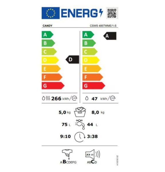 Masina de Spalat cu Uscator Candy CSWS 485TWME/1-S S Inv