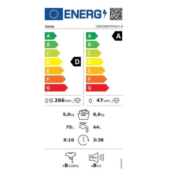 Masina de spalat incorporabila cu uscator Candy BI BI washer dryer - CBDO485TWME/1-S