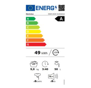 Masina de spalat rufe Electrolux EW6F1492E, 9 kg, 1400 rpm