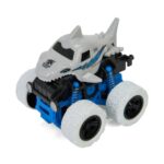 MASINA OFF-ROAD 4X4, 360 DE GRADE, 10.8CM, ALBA, MOMKI - MOMKI1819-20ALB