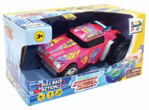 MASINUTA CU LUMINI, SUNETE SI SISTEM PULLBACK RACER, SCARA 1/24, ROZ - CEV24527-3001ROZ