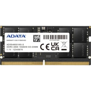 Memorie RAM ADATA, SODIMM, DDR5, 16GB, CL40, 4800MHz - AD5S480016G-S