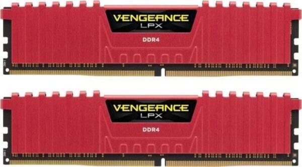 Memorie RAM Corsair Vengeance LPX Red, DIMM, DDR4, 8GB (2x4GB) - CMK8GX4M2A2666C16R