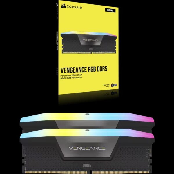 Memorie RAM CORSAIR Vengeance RGB 32GB (2x16) DDR5 6400MHz - CMH32GX5M2B6400C36