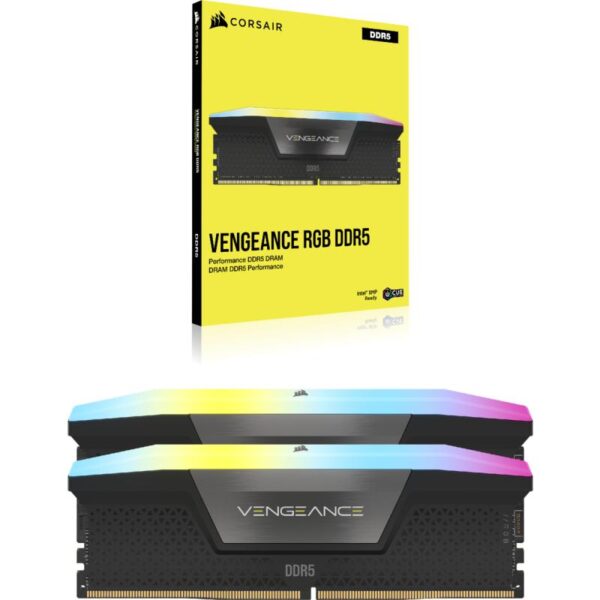 Memorie RAM CORSAIR VENGEANCE RGB 32GB (2x16) DDR5, 5600MHZ, CL40 - CMH32GX5M2B5600C40K