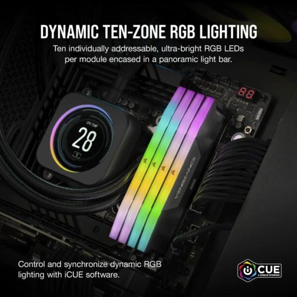 CR VENGEANCE® RGB 32GB (2x16GB) RGB DDR5 DRAM 7200MHz - CMH32GX5M2X7200C34