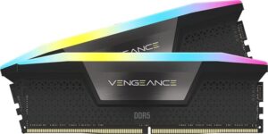 Memorie RAM CORSAIR Vengeance RGB Black, 32GB DDR5, 5200MHz, CL40 - CMH32GX5M2B5200C40
