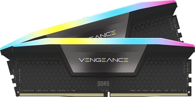 Memorie RAM CORSAIR Vengeance RGB Black, 32GB DDR5, 5200MHz, CL40 - CMH32GX5M2B5200C40-01 Memorie RAM CORSAIR Vengeance RGB Black, 32GB DDR5, 5200MHz, CL40 - CMH32GX5M2B5200C40 - imagine 1