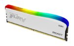 Memorie RAM Kingston Fury Beast White, DIMM, DDR4, 8GB, CL18, RGB - KF436C17BWA/8