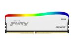 Memorie RAM Kingston Fury Beast White, DIMM, DDR4, 8GB, CL18, RGB - KF436C17BWA/8