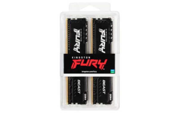 Memorie RAM Kingston, FURY Beast, DIMM, DDR4, 64GB (Kit 2x32GB) - KF436C18BBK2/64