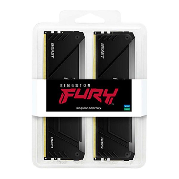 Memorie KINGSTON 16GB 2666MT/s DDR4 CL16 FURY Beast RGB - KF426C16BB2AK2/16