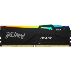 Memorie RAM Kingston FURY Beast RGB, DIMM, 16GB DDR5, CL40, 5200MHz - KF552C40BBA-16