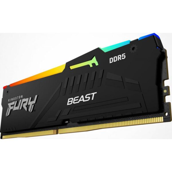 Memorie RAM Kingston FURY Beast RGB, DIMM, 16GB DDR5, CL40, 6000MHz - KF560C40BBA-16