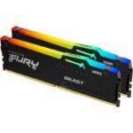 Memorie RAM Kingston FURY Beast RGB, DIMM, 32GB (2x16GB) DDR5 - KF560C40BBAK2-32