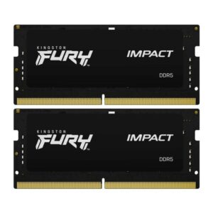Memorie RAM Kingston Fury Impact, SODIMM, DDR5, 32GB, CL40, 4800MHz - KF548S38IBK2-32