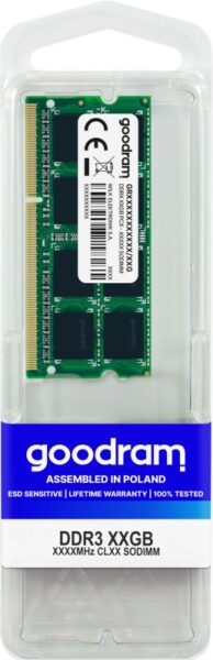 Memorie RAM notebook GoodRam DDR3 4GB 1600Mhz CL 11 - GR1600S3V64L11S/4G