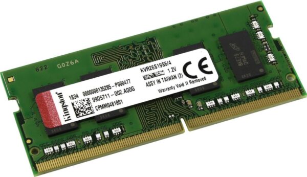 Memorie RAM notebook Kingston, SODIMM, DDR4, 4GB, CL19, 2666Mhz - KVR26S19S6/4
