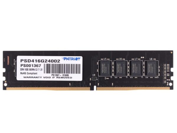 Memorie RAM Patriot Signature Line, DIMM, DDR4, 16GB, CL17, 2400MHz - PSD416G24002