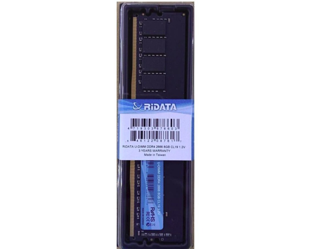 Memorie RAM Ridata Ritek DDR4 8GB 2666Mhz CL 19 1.2V - 000000001000000291-01 Memorie RAM Ridata Ritek DDR4 8GB 2666Mhz CL 19 1.2V - 000000001000000291 - imagine 1