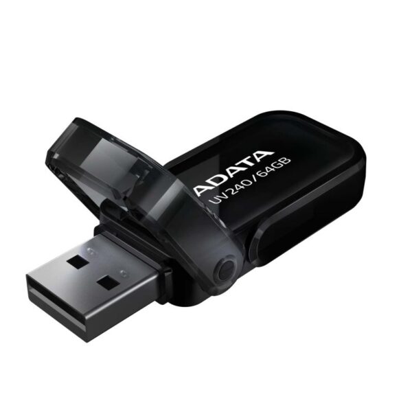 Memorie USB Flash Drive ADATA 64GB, UV240, USB 2.0, Negru - AUV240-64G-RBK