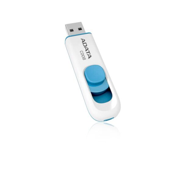 Memorie USB Flash Drive ADATA C008, 64GB, USB 2.0, alb - AC008-64G-RWE