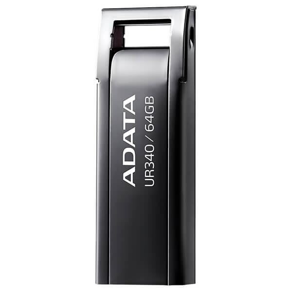 Memorie USB Flash Drive ADATA UR340, 64GB, USB 3.2, black metalic - AROY-UR340-64GBK