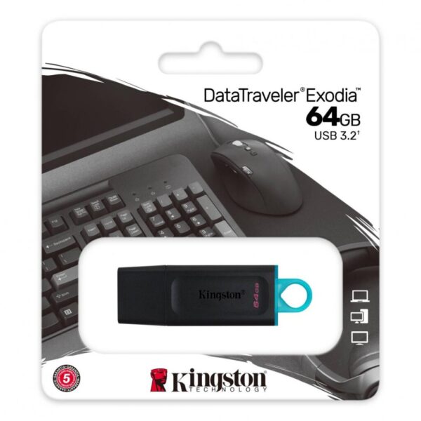 Memorie USB Flash Drive Kingston 64GB Data Traveler Exodia, USB 3.2 - DTX/64GB