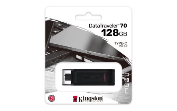 Memorie Kingston USB Flash Drive DataTraveler 70, 128GB, USB 3.2 - DT70/128GB