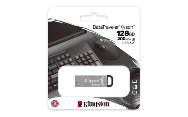 Memorie USB Flash Drive Kingston, DataTraveler Kyson, 128GB, USB 3.2 - DTKN/128GB