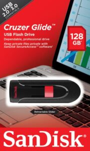 Memorie USB Flash Drive SanDisk Cruzer Glide, 128GB, USB 2.0 - SDCZ60-128G-B35