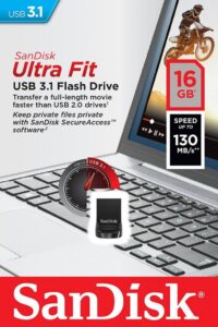 Memorie USB Flash Drive SanDisk Ultra Fit, 16GB, USB 3.1 - SDCZ430-016G-G46