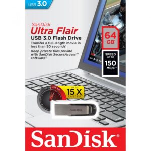 Memorie USB Flash Drive SanDisk Ultra Flair, 64GB, USB 3.0 - SDCZ73-064G-G46