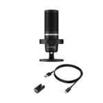 Microfon HP HyperX DuoCast, cardioid, RGB USB, Negru - 4P5E2AA