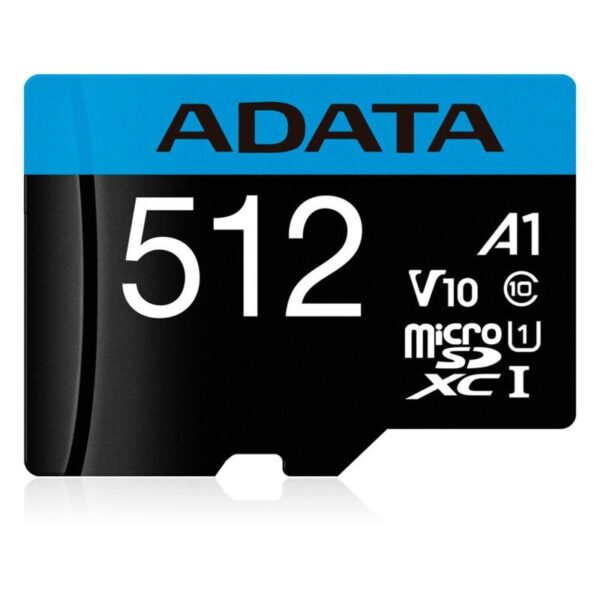 MicroSD ADATA 512GB citire 100 MB/s, scriere 25 MB/s - AUSDX512GUICL10A1-RA1