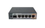 Mikrotik 5-Port Gigabt Ethernet Router, RB760iGS, 5* 10/100/1000Ethernetports, CPU nominal