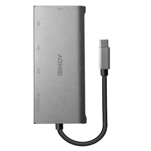 Mini Dock Laptop Lindy USB 3.1 Type C - HDMI, VGA, USB 3.1, grey - LY-43278