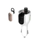 Modulator auto FM Spacer cu casca Bluetooth 5.0, earphone 30mAh - SPFM-HS1-QC - imagine 2