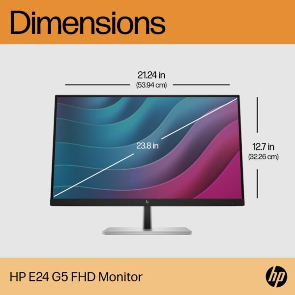 Monitor 23.8" HP E24 G5, LED, IPS, FHD 1920x1080, 16:9, 5 ms - 6N6E9AA