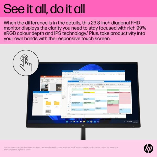 Monitor 23.8" HP EliteDisplay E24t G5 TOUCH, LED, IPS - 6N6E6AA