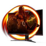 Monitor LED AOC C24G2AE/BK, 23.6", FHD VA, 1 ms, 165Hz, negru si rosu - imagine 6
