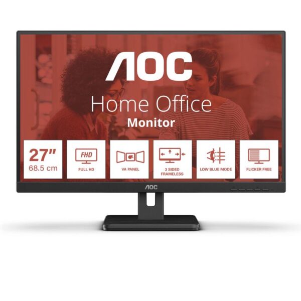 MONITOR AOC 27E3UM 27", Panel Type: VA, Backlight: WLED