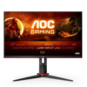 Monitor WLED AOC Q27G2S/EU, 27", QHD IPS, 4ms, 165Hz, negru