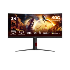 Monitor AOC 34" CU34G4Z, Curvature: 1500R, Diagonal (inch): 34