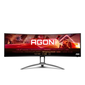 Monitor LED AOC AG493QCX, 48.8", DFHD VA, 4ms, 144Hz, negru