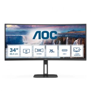MONITOR AOC CU34V5C/BK 34", Panel Type: VA, Backlight: WLED